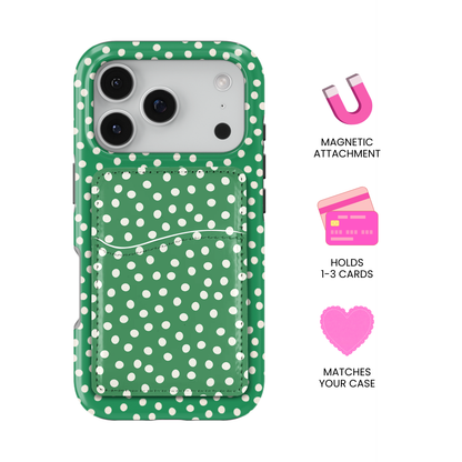 Emerald City Dots MagSafe Card Holder