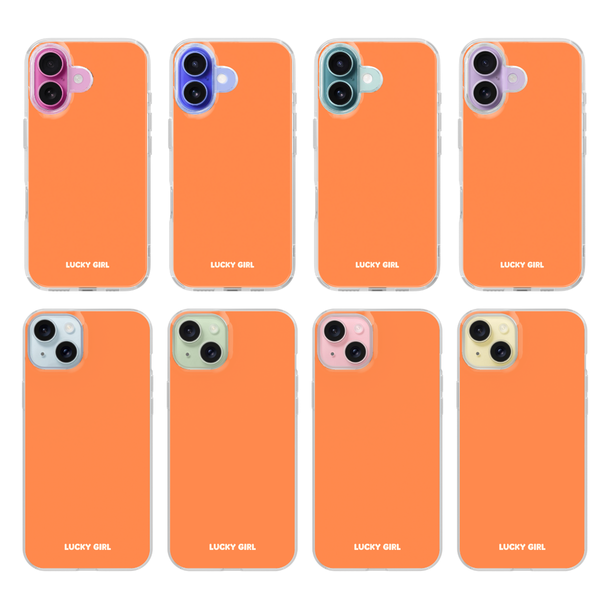 Tangerine Solids Clear Case Insert