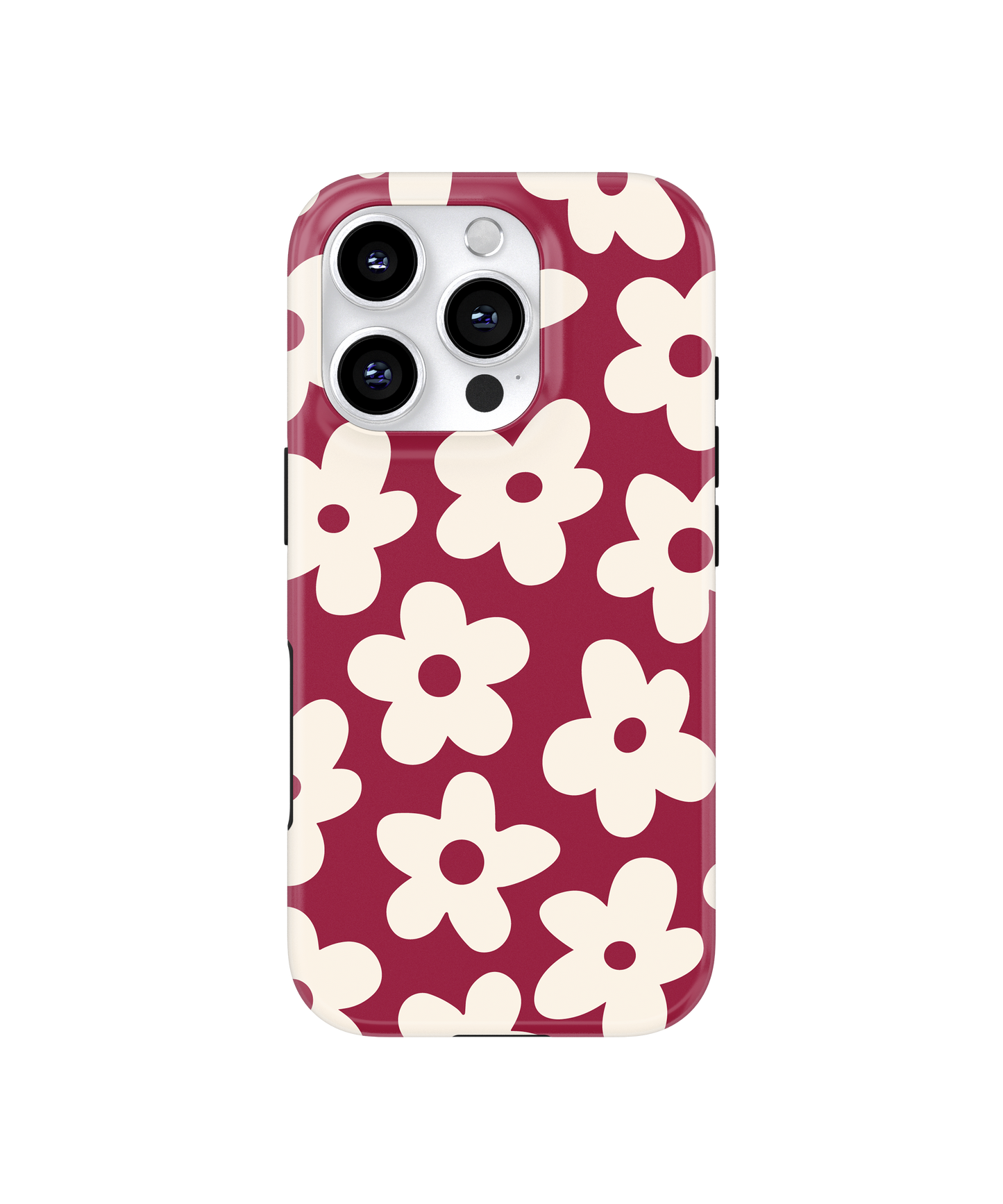 Black Cherry Big Blooms MagSafe Phone Case