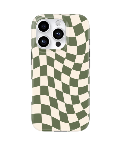 Moss Wavy Checkers II MagSafe Phone Case