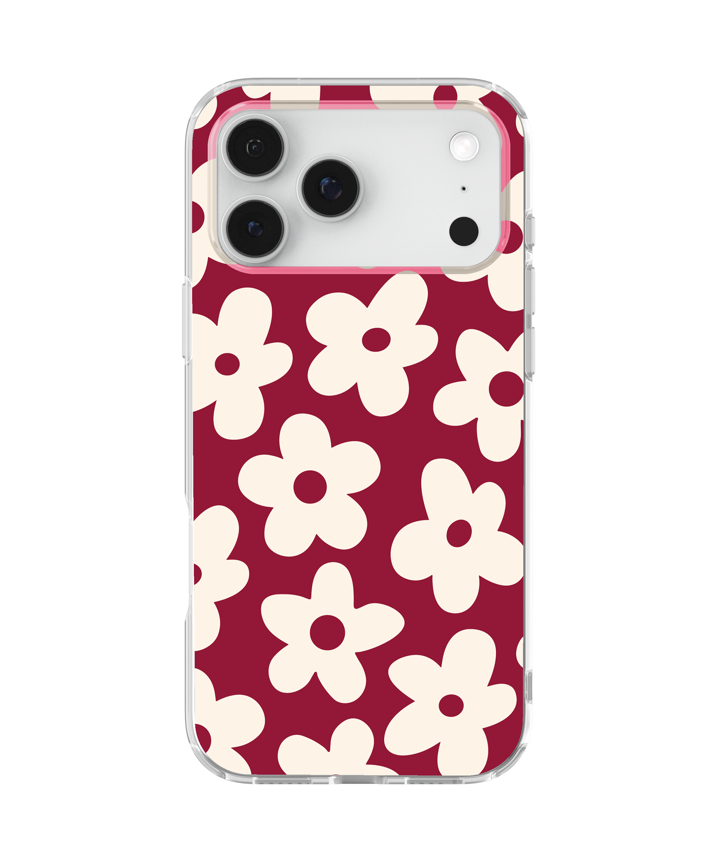 Black Cherry Big Blooms Clear Case Insert