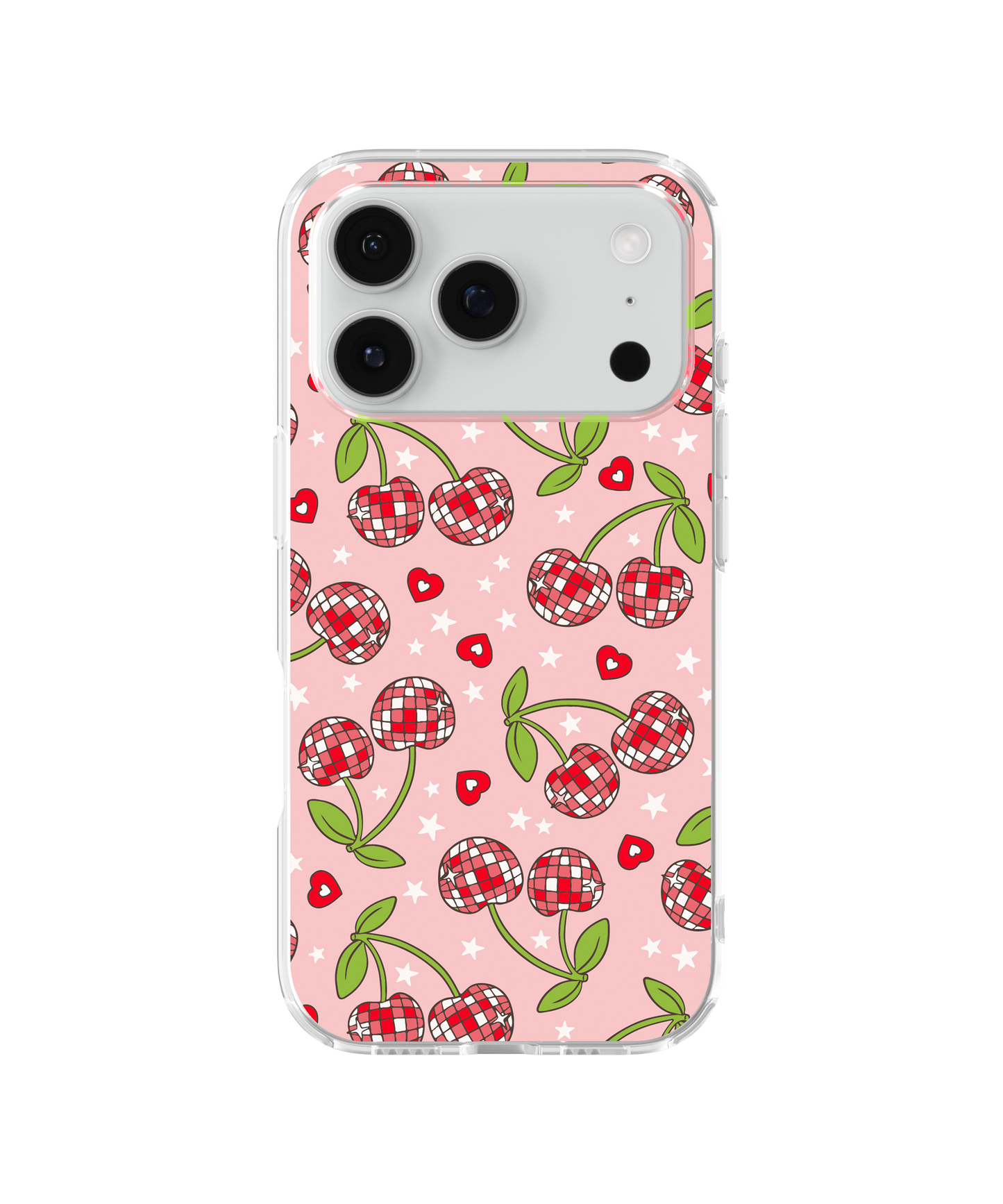 Pink & Red Disco Cherries Clear Case Insert