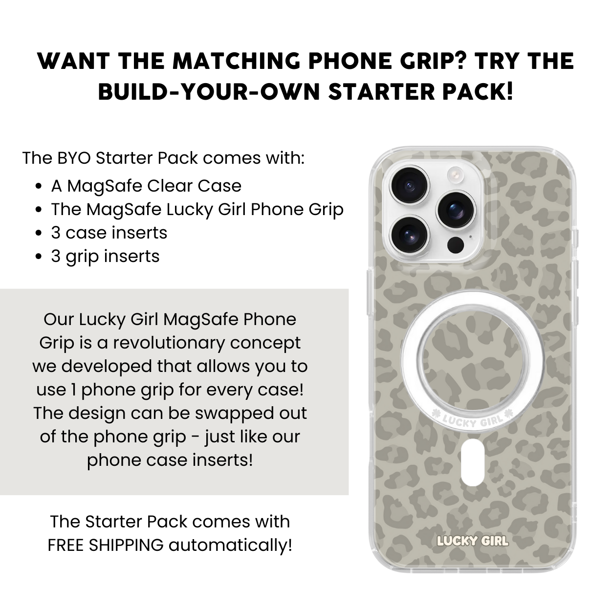 River Rock Leopard Clear Case Insert