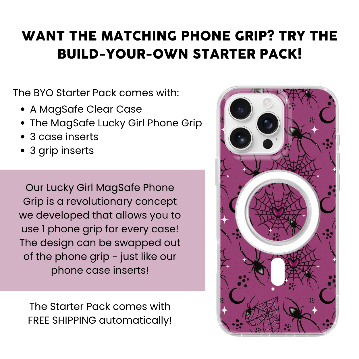 Violet Veil Midnight Tangle Clear Case Insert