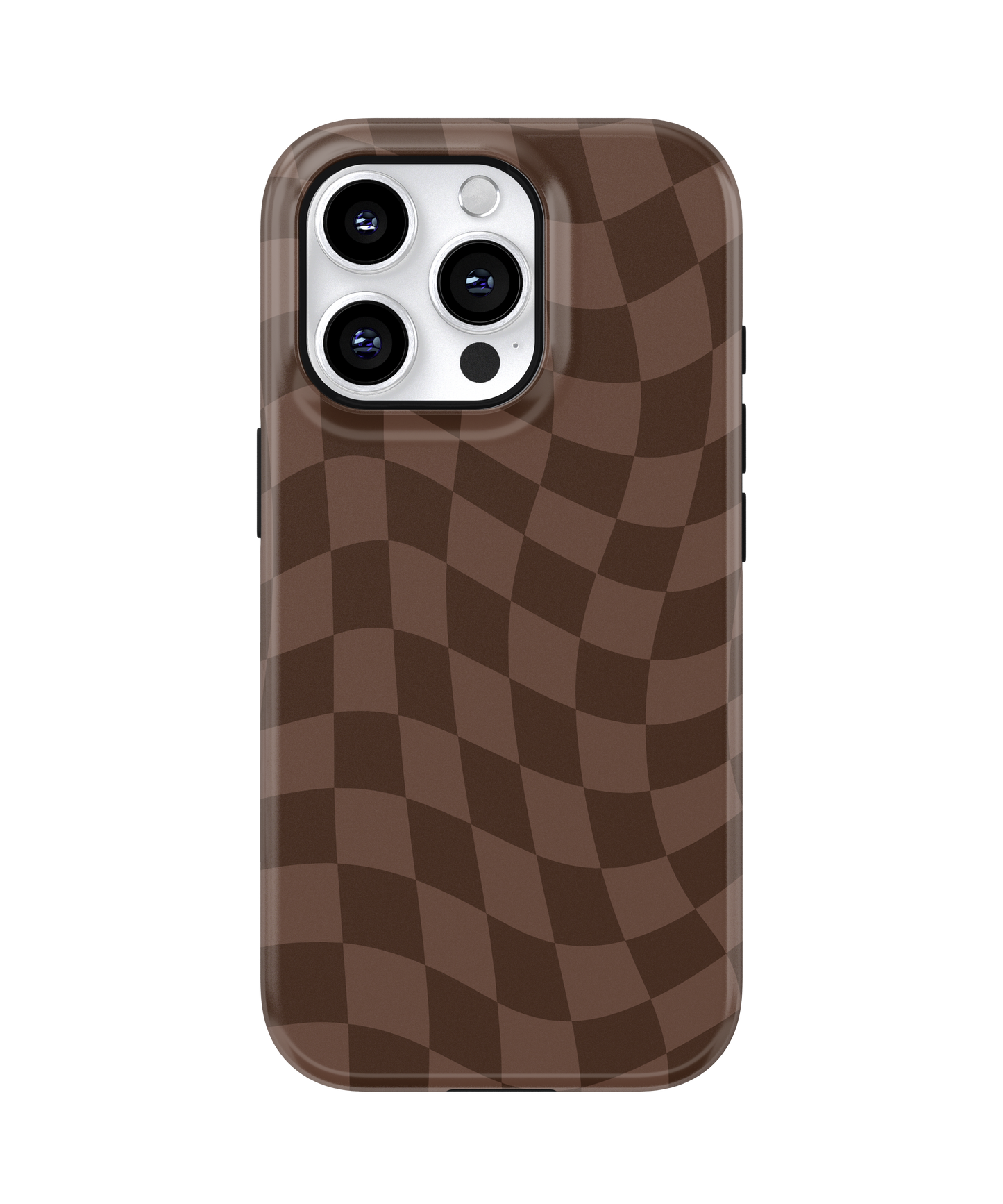 Espresso Wavy Checkers MagSafe Phone Case