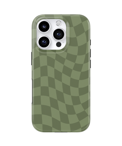 Moss Wavy Checkers MagSafe Phone Case