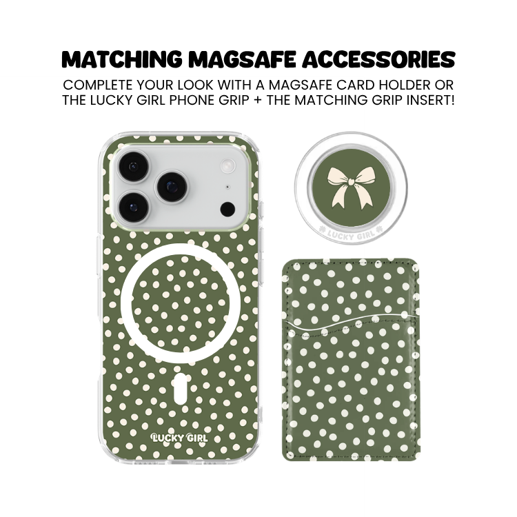 Moss Dots Clear Case Insert