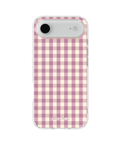Plum Gingham Clear Case Insert