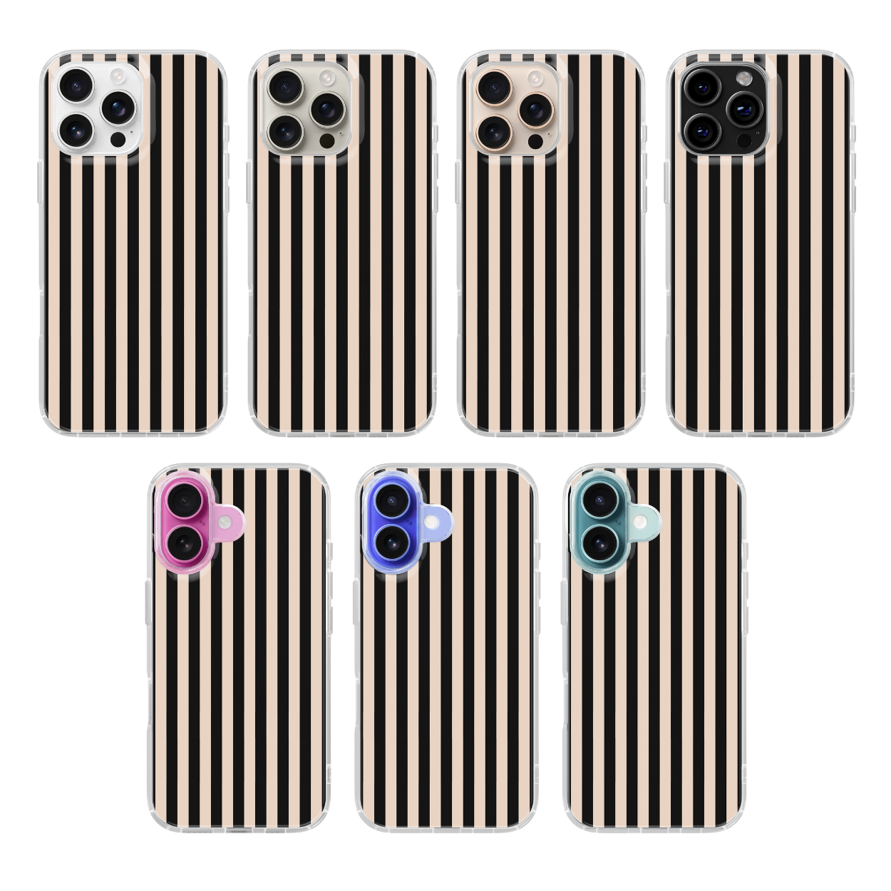 Tuxedo Stripes Clear Case Insert