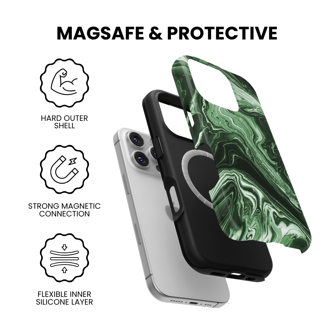 Jade Marble Obsession MagSafe Phone Case