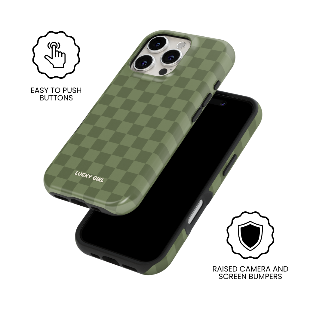 Moss Checkers Phone Case