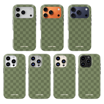 Moss Checkers Phone Case