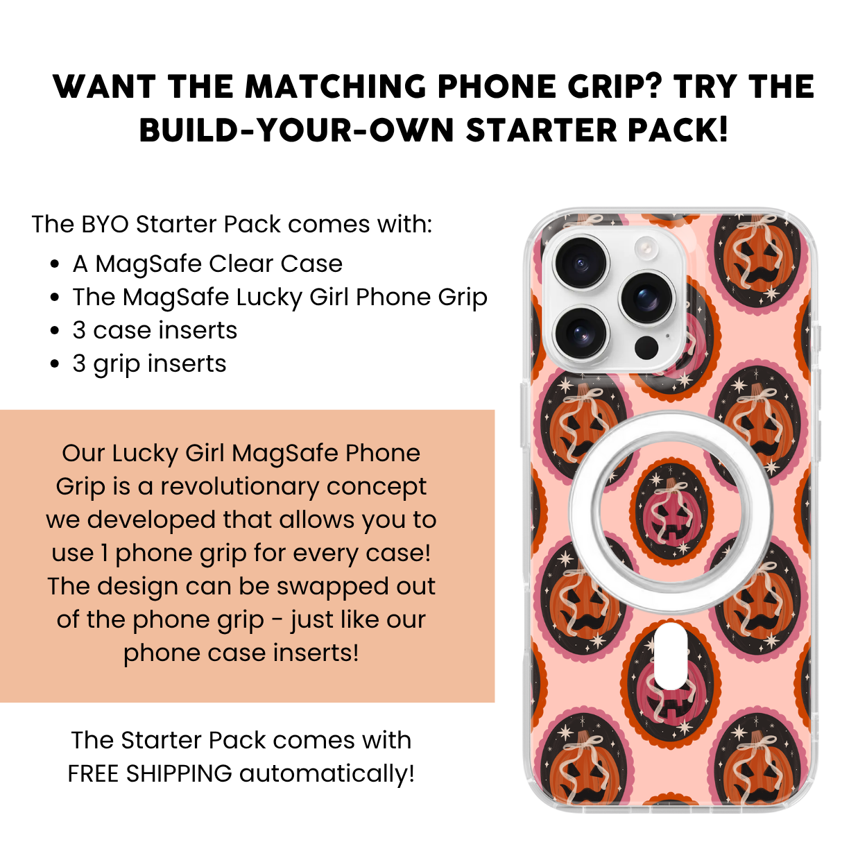 Pumpkin Pretty (Spooky) Clear Case Insert