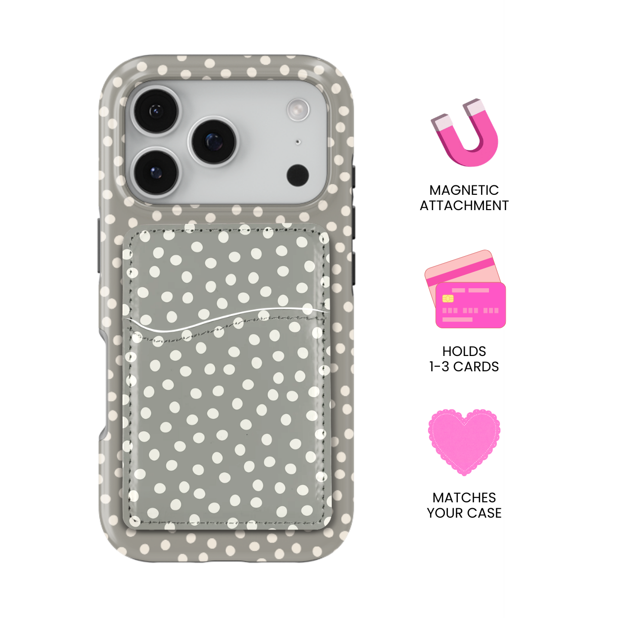 River Rock Dots MagSafe Card Holder