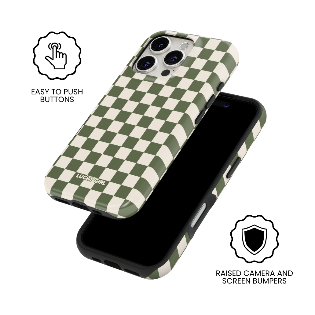 Moss Checkers II Phone Case