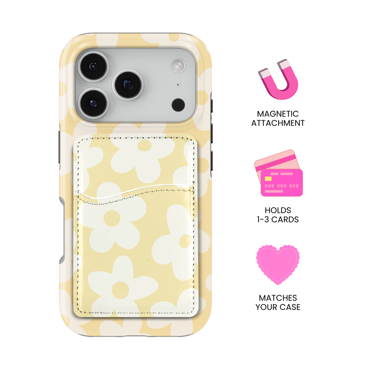 Banana Whispers Big Blooms MagSafe Card Holder