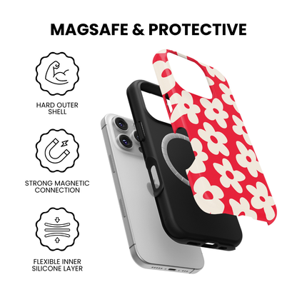 Vermillion Big Blooms MagSafe Phone Case