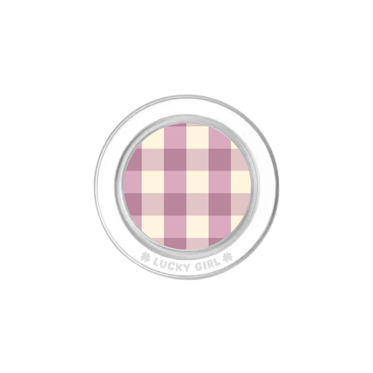 Plum Gingham Phone Grip Insert