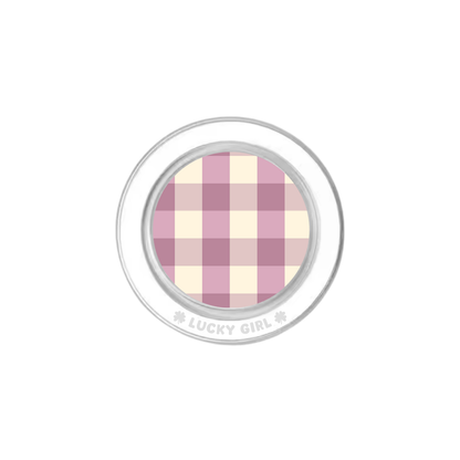 Plum Gingham Phone Grip Insert