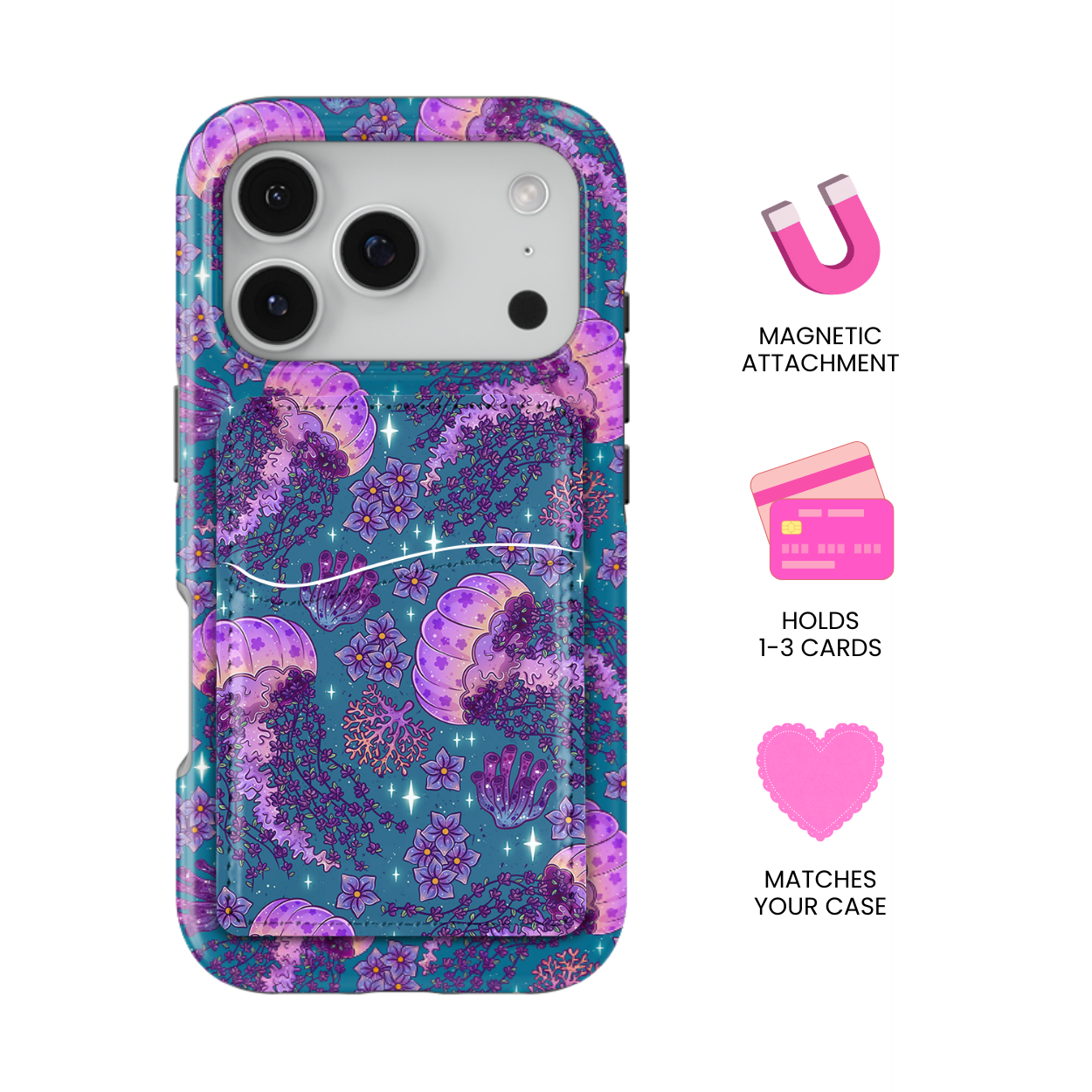 Jellyfish Dreams MagSafe Card Holder