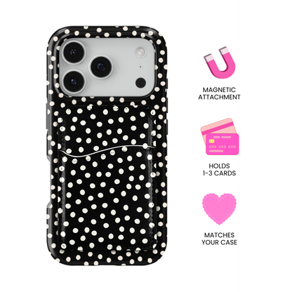 Onyx Dots MagSafe Card Holder