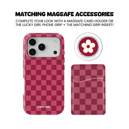 Black Cherry Checkers Phone Case