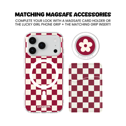 Black Cherry Checkers II Clear Case Insert