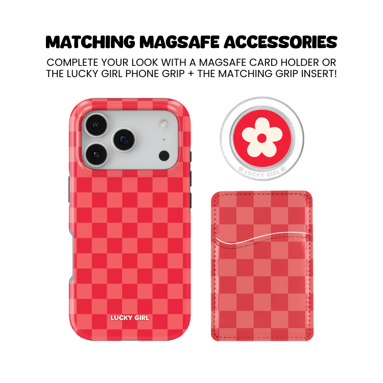 Vermillion Checkers Phone Case