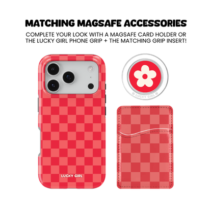 Vermillion Checkers Phone Case