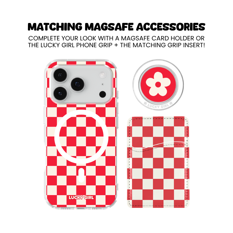 Vermillion Checkers II Clear Case Insert