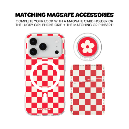 Vermillion Checkers II Clear Case Insert