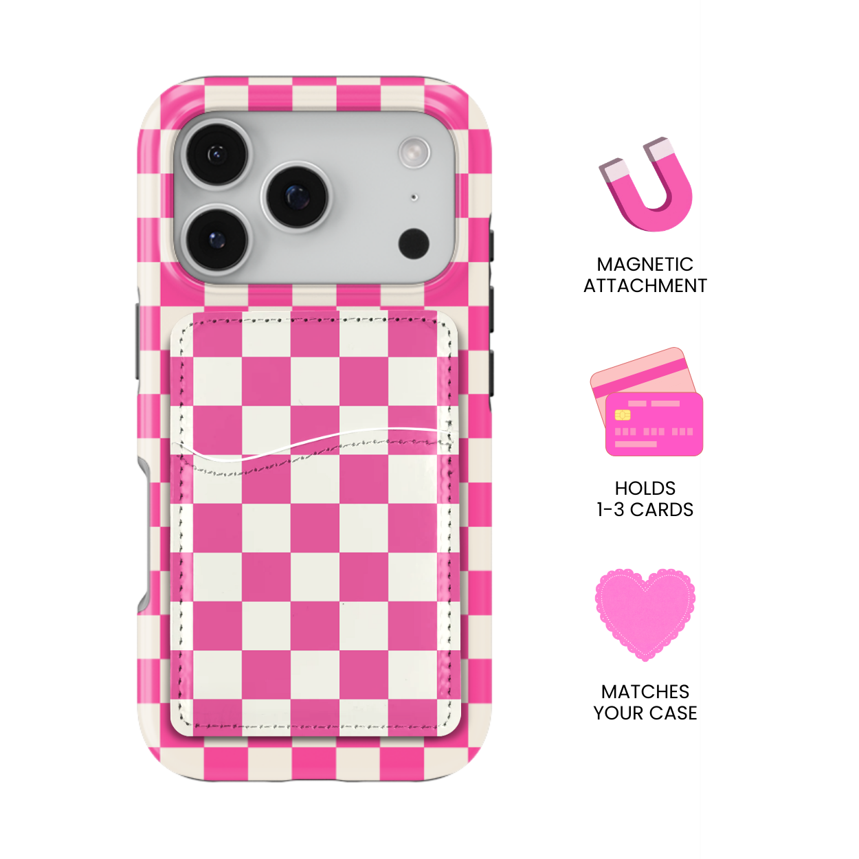It Girl Checkers II MagSafe Card Holder