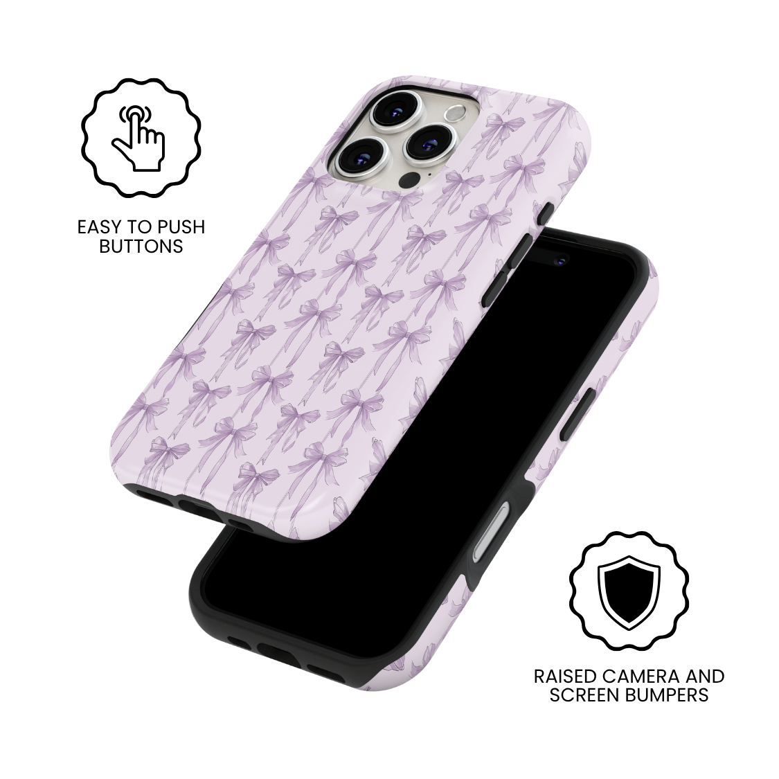 Lavender Blushing Bows MagSafe Phone Case