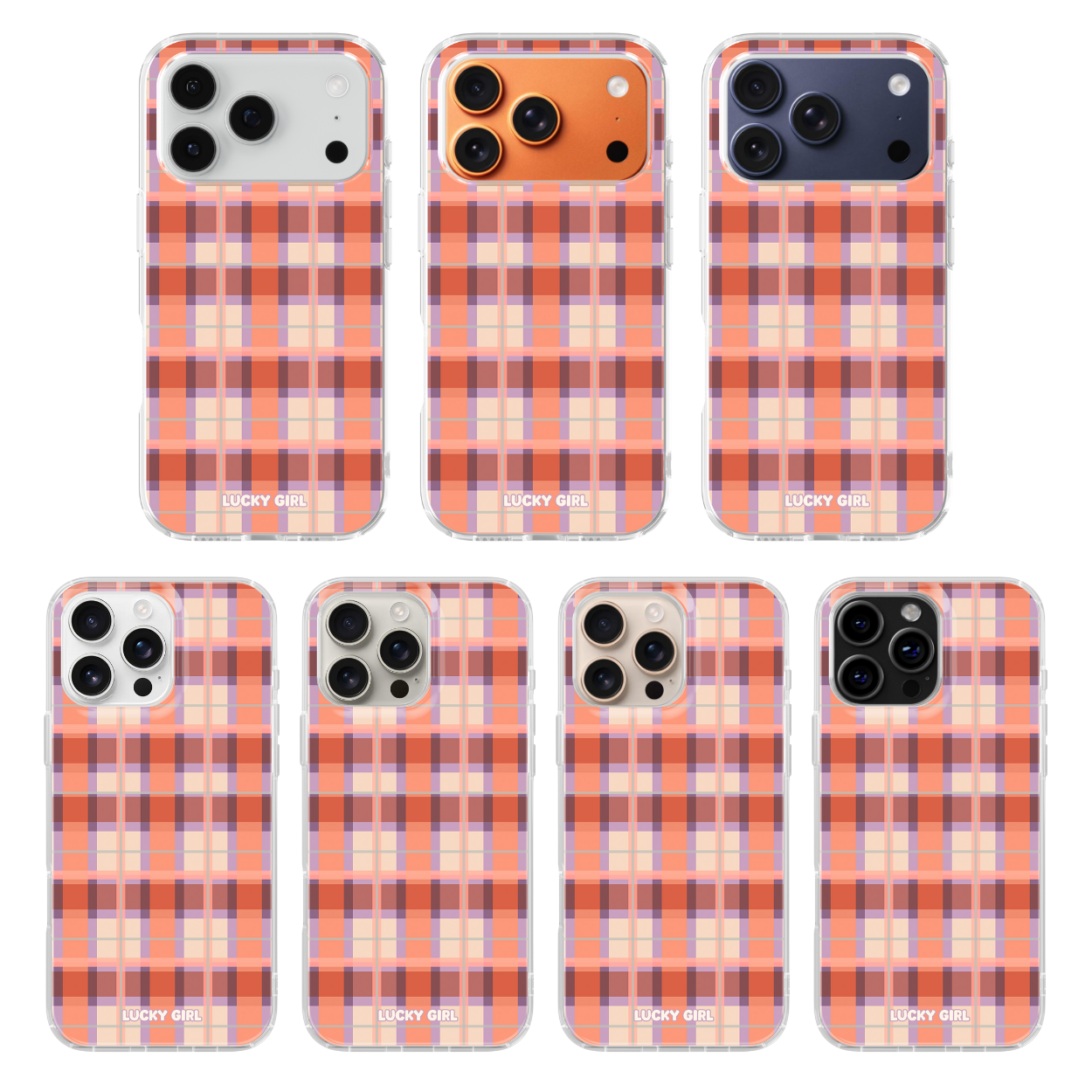 Jelly Bean Plaid Clear Case Insert