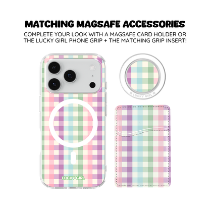 Pastel Gingham Clear Case Insert