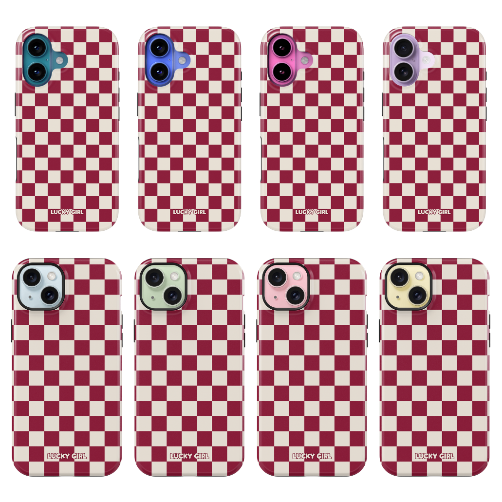 Black Cherry Checkers II MagSafe Phone Case