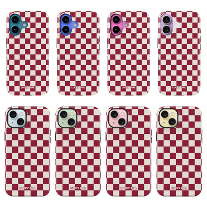 Black Cherry Checkers II MagSafe Phone Case