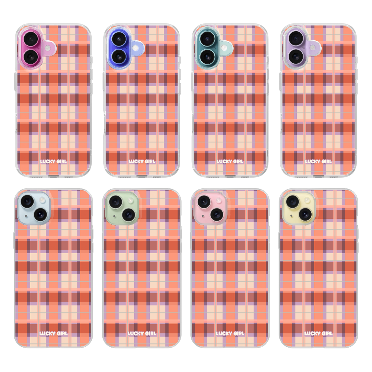 Jelly Bean Plaid Clear Case Insert