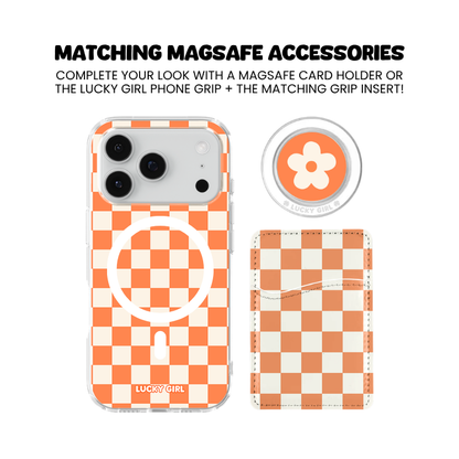 Tangerine Checkers II Clear Case Insert