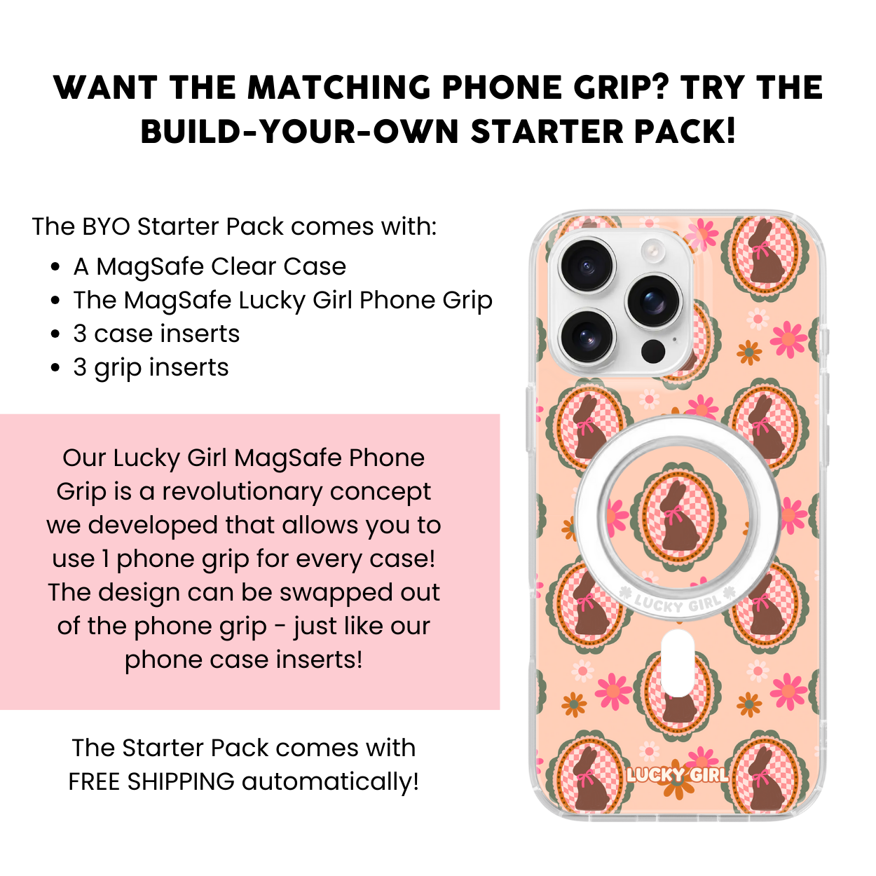 Chocolate Bunnies Clear Case Insert