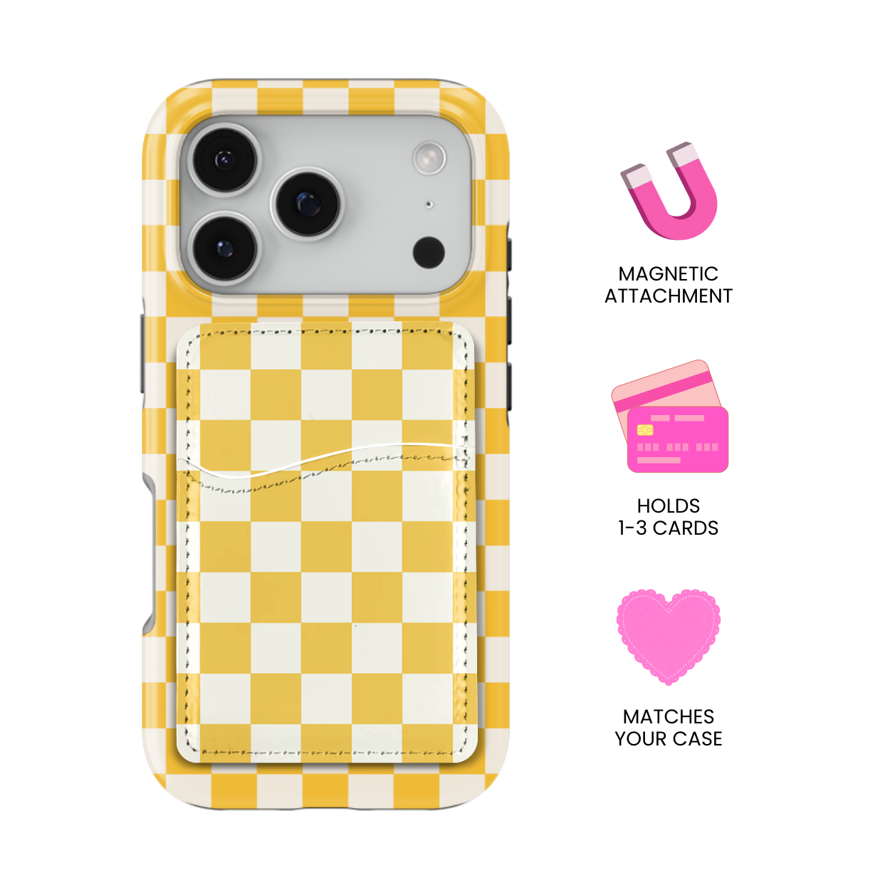 Sunny Checkers II MagSafe Card Holder