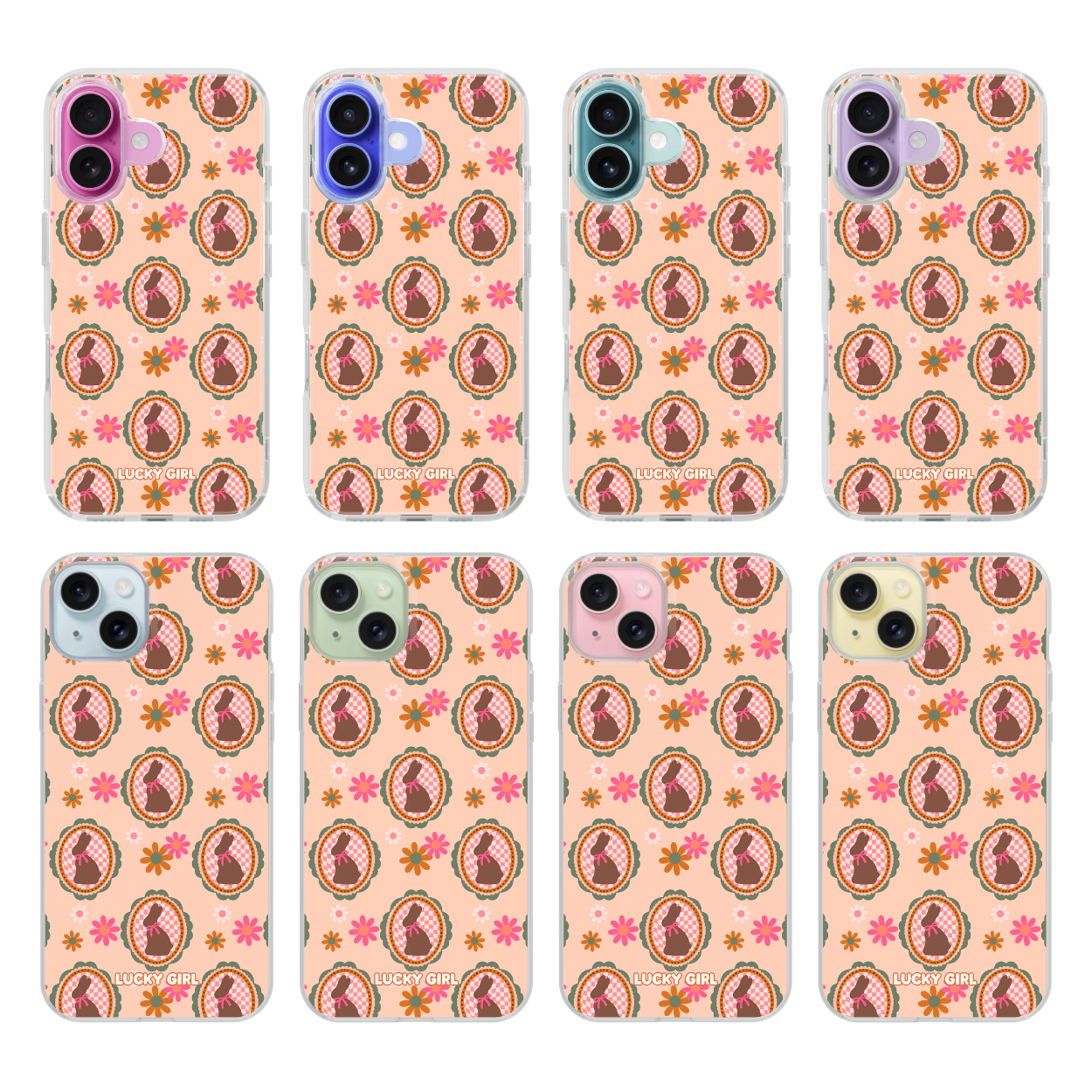 Chocolate Bunnies Clear Case Insert