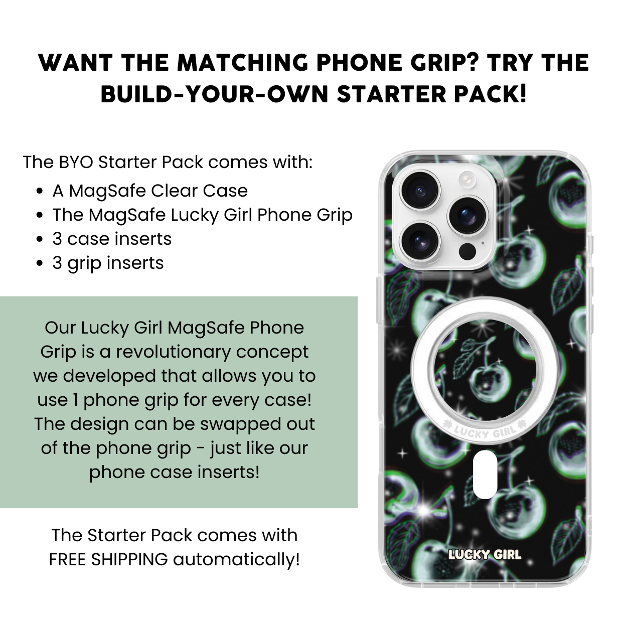 Chrome Cherries Clear Case Insert