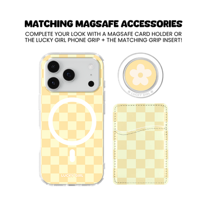 Banana Whispers Checkers Clear Case Insert