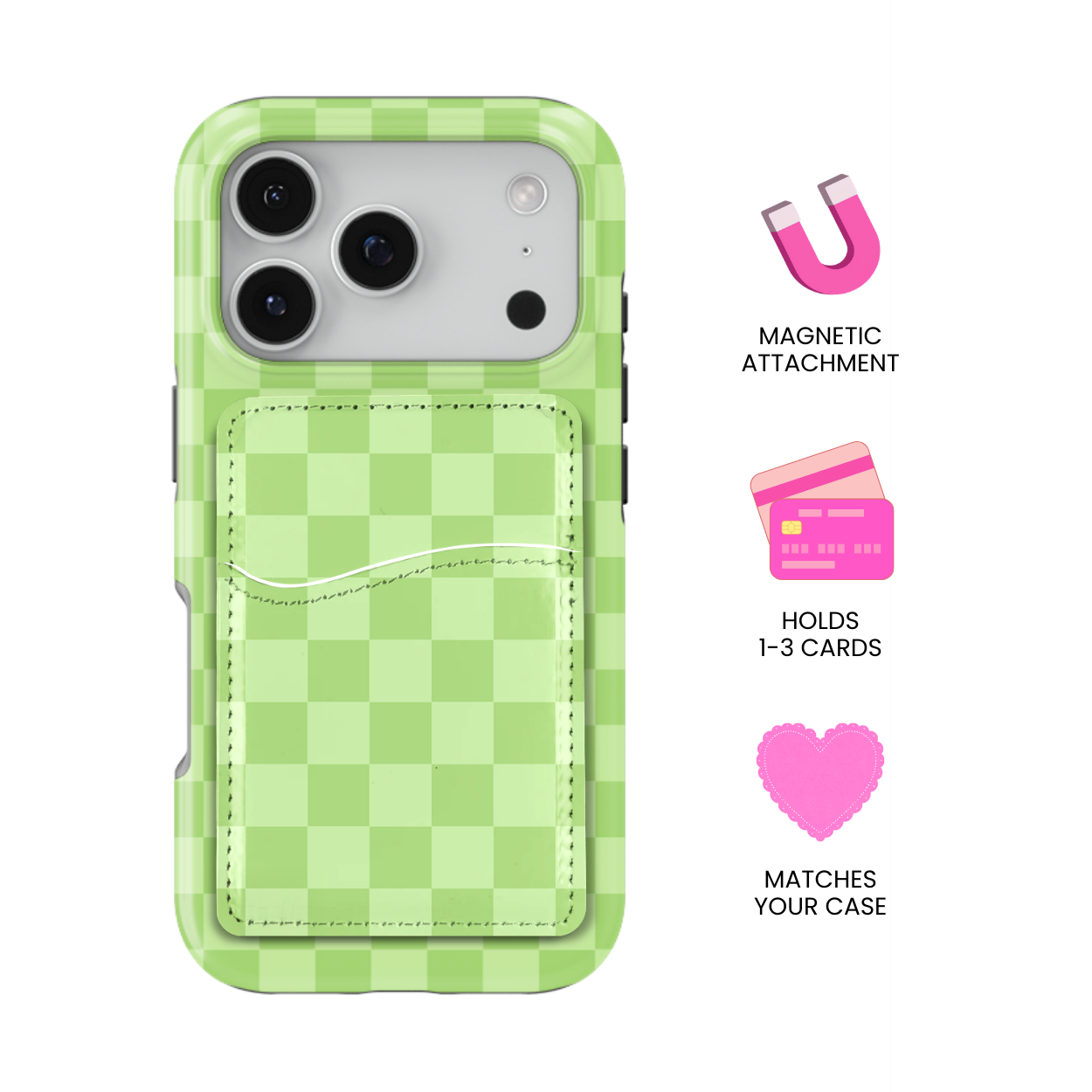 Katydid Checkers MagSafe Card Holder