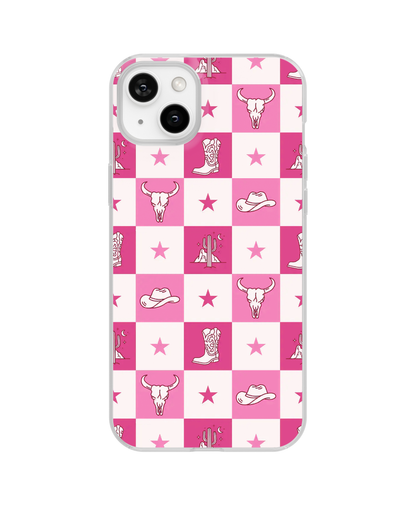 Cowgirl Check Clear Case Insert