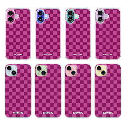 Velvet Checkers Clear Case Insert