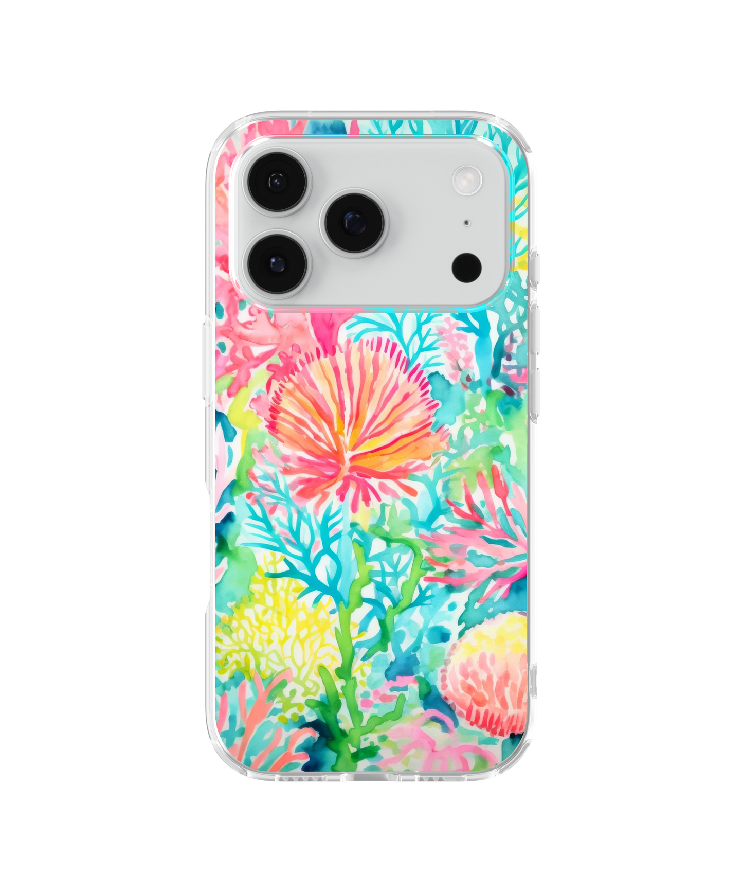 Watercolor Coral Clear Case Insert