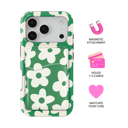 Emerald City Big Blooms MagSafe Card Holder