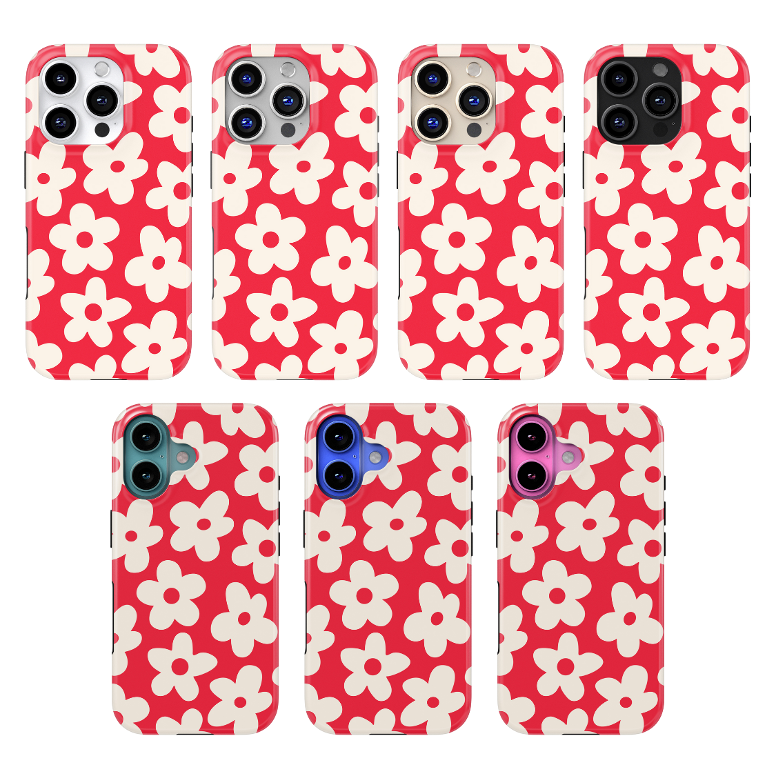 Vermillion Big Blooms MagSafe Phone Case